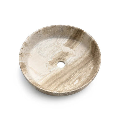 Aquaperla 400x400x130mm Above Counter Basin - Matte Stone Marble Look Finish