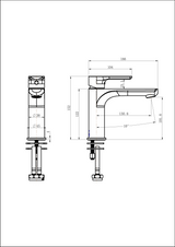 Modern National Nova Basin Mixer Champagne
