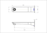 Modern National Nova Bath Spout Brushed Chrome