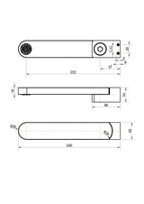 Modern National Nova Swivel Bath Spout Brushed Nickel