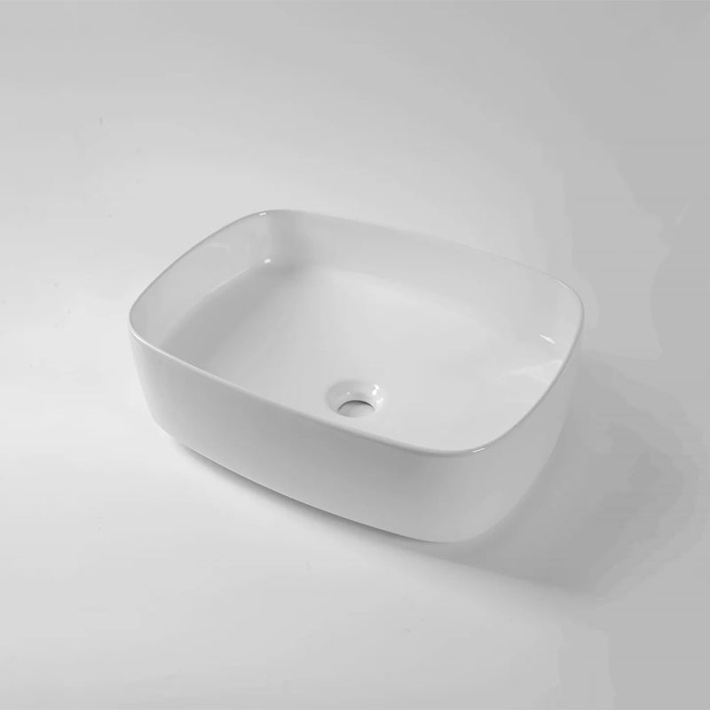Aquaperla 500x370x135mm Above Counter Basin - Gloss White - CLA-NORTON-50