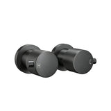 Aquaperla Round Wall Top Assembly Tap Pair - Black (OX0007.ST)