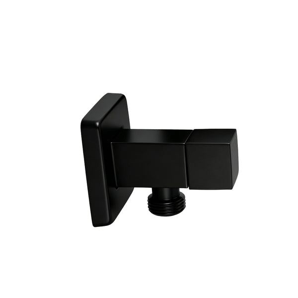 Aquaperla Bathroom Square 1/4 Turn Washing Machine Stop Tap (One Piece) - Black
