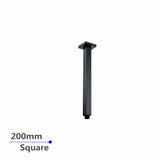 Aquaperla 200mm Ceiling Shower Arm - Black