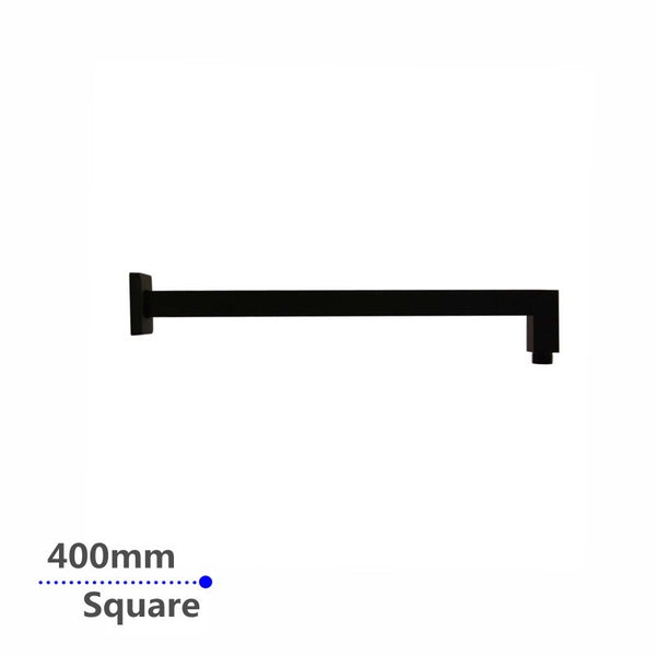 Aquaperla 400mm Wall Shower Arm - Black - OX0104.SA