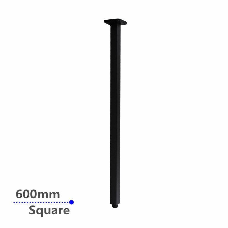 Aquaperla 600mm Ceiling Shower Arm - Black - OX0106.SA