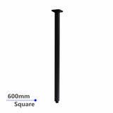 Aquaperla 600mm Ceiling Shower Arm - Black - OX0106.SA