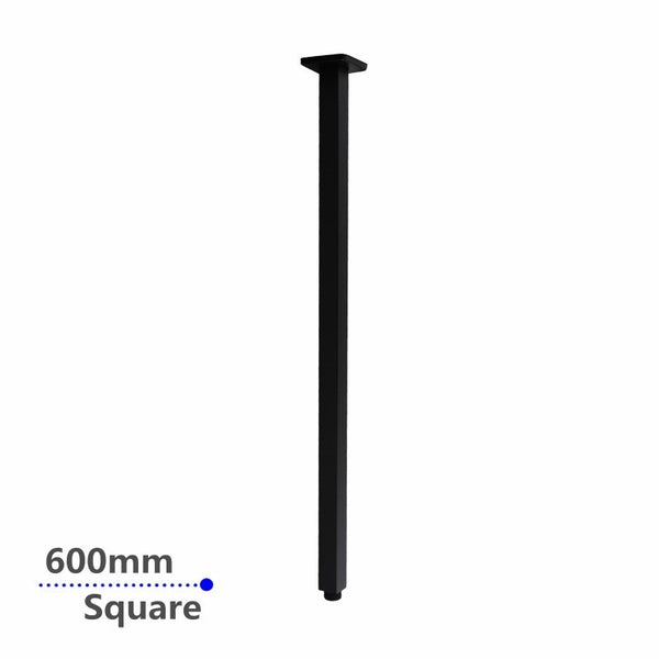 Aquaperla 600mm Ceiling Shower Arm - Black - OX0106.SA