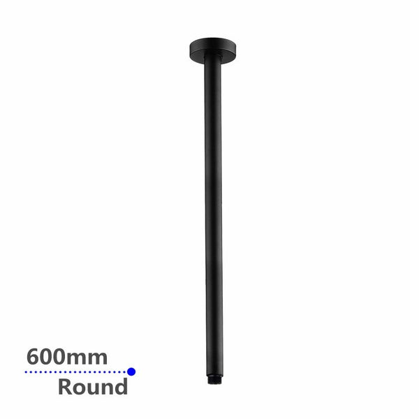 Aquaperla 600mm Ceiling Shower Arm - Black - OX0121.SA