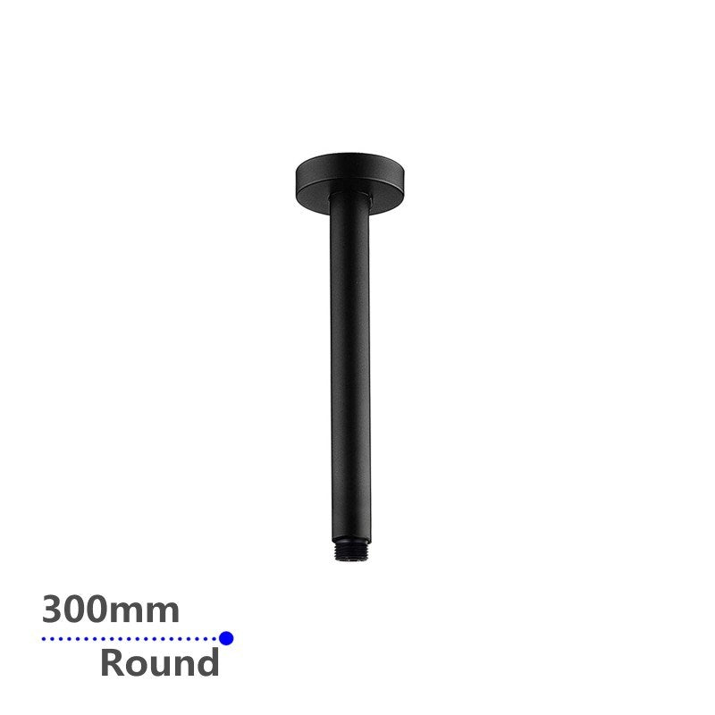 Aquaperla 300mm Ceiling Shower Arm - Black - OX0125.SA