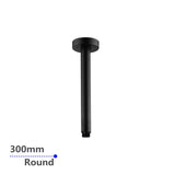 Aquaperla 300mm Ceiling Shower Arm - Black - OX0125.SA