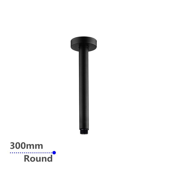 Aquaperla 300mm Ceiling Shower Arm - Black - OX0125.SA