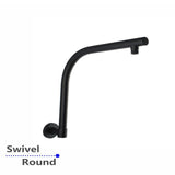 Aquaperla Wall Shower Arm - Black - OX0128.SA