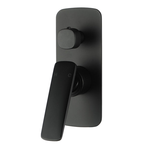 Aquaperla Wall Mixer With Diverter - Black