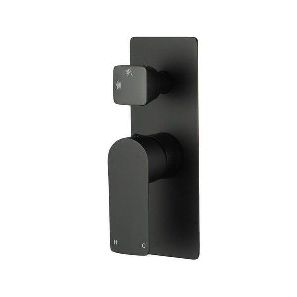 Aquaperla Vog Wall Mixer With Diverter - Black