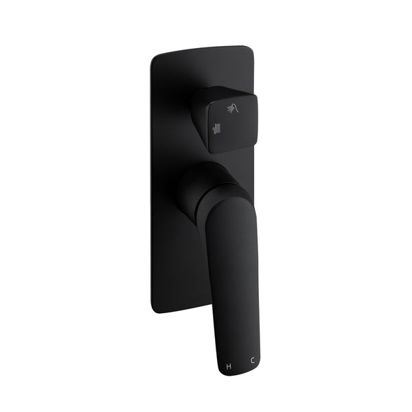 Aquaperla AU Wall Mixer With Diverter - Black