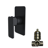 Aquaperla Ivano Square Wall Mixer - Black