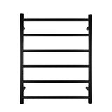 Aquaperla Heated Towel Rack 6 Bars - Black