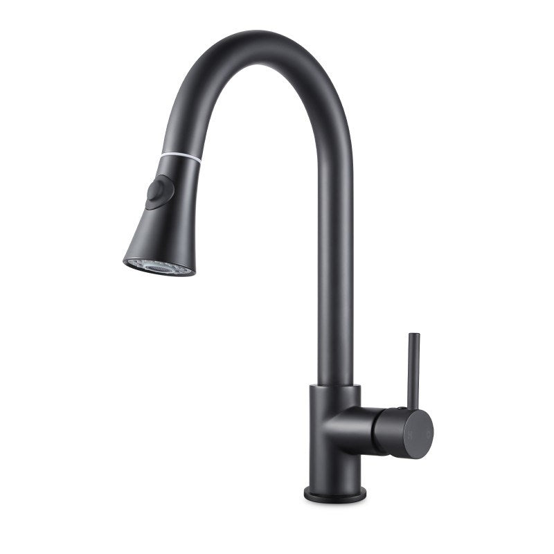 Aquaperla Pull Out Kitchen Mixer - Matte Black