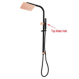 Aquaperla 10" Shower Station - Black & Rose Gold