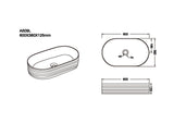 Aquaperla 605x380x125mm Above Counter Basin - Gloss White
