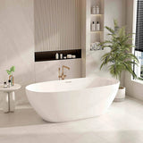 Aquaperla PILATO Series 1700*800*580mm Slim Edge Freestanding Acrylic Bathtub - Gloss White