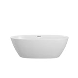 Aquaperla PILATO Series 1700*800*580mm Slim Edge Freestanding Acrylic Bathtub - Gloss White