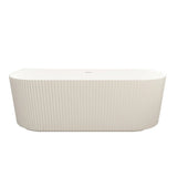 Aquaperla ROSE Series 1500*750*580mm Back to Wall Acrylic Bathtub - Matte White