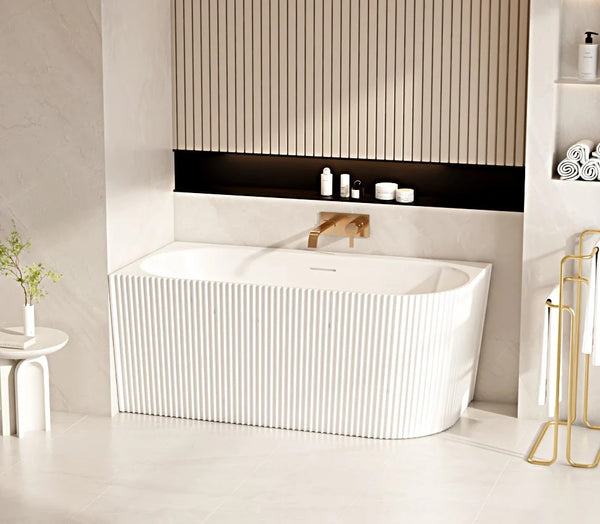 Aquaperla ROSE Series 1500*750*580mm Corner Acrylic Bathtub (Left Corner) - Matte White