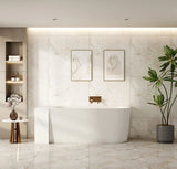 Aquaperla ROSE Series 1700*800*580mm Corner Acrylic Bathtub (Left Corner) - Matte White