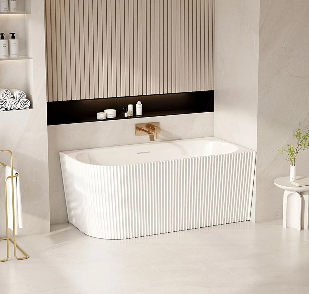 Aquaperla ROSE Series 1500*750*580mm Corner Acrylic Bathtub (Right Corner) - Matte White