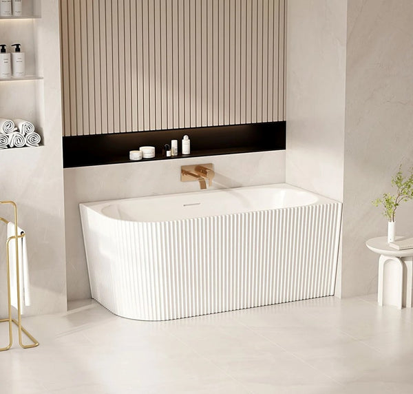 Aquaperla ROSE Series 1500*750*580mm Corner Acrylic Bathtub (Right Corner) - Matte White