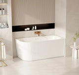 Aquaperla ROSE Series 1700*800*580mm Corner Acrylic Bathtub - Matte White (Right Corner)