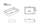 Aquaperla 500x355x110mm Above Counter Basin - Gloss White