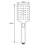Aquaperla 3 Functions Handheld Shower - Black