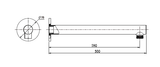 Modern National Round Shower Arm Dusk