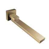 Aquaperla Cavallo Square Bath Spout - Brushed Yellow Gold