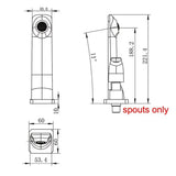 Aquaperla Esperia Spout - Gunmetal