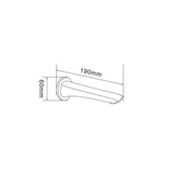 Aquaperla Bellino Wall Bath / Spout - Brushed Nickel