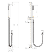 Modern National Star Shower On Rail Polished Brass