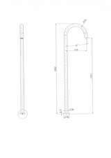 Modern National Star Freestanding Bath Spout Matte Black