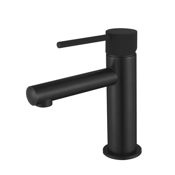 Modern National Star Mini Basin Mixer With Knurled Handle Matte Black