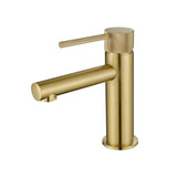 Modern National Star Mini Basin Mixer With Knurled Handle Brushed Bronze