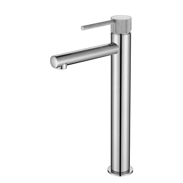 Modern National Star Mini High Rise Basin Mixer With Knurled Handle Chrome
