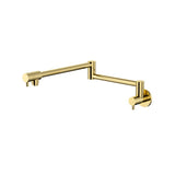Modern National Star Mini Kitchen Pot Filler Polished Brass