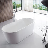 Aquaperla 1700*800*580mm Shanty Acrylic Freestanding Bathtub (waste & plug included) - Gloss White