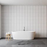 Aquaperla 1700*800*580mm Shanty Acrylic Freestanding Bathtub (waste & plug included) - Gloss White
