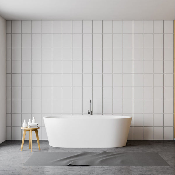 Aquaperla 1700*800*580mm Shanty Acrylic Freestanding Bathtub (waste & plug included) - Gloss White