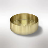 Meir Lavello Round Steel Bathroom Basin 380 x 110 - PVD Tiger Bronze