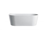 Aquaperla MUSEN Series 1500*750*580mm Ultra-slim Back to Wall Acrylic Bathtub - Gloss White